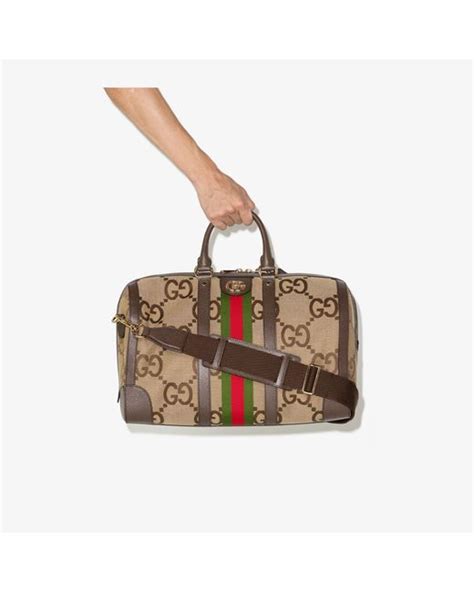 gucci holdall men's|gucci jumbo canvas holdall.